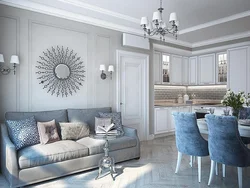 Gray blue living room design