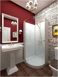 Photo of the interior of a combined bathroom with shower