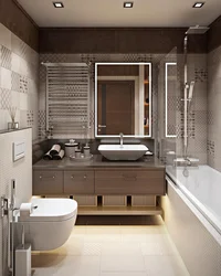 Design bathroom and toilet design photo in the apartment