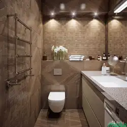 Design bathroom and toilet design photo in the apartment