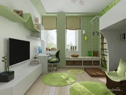 Дизайн комнаты детская спальня все в одном