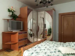 Corner bedroom interior