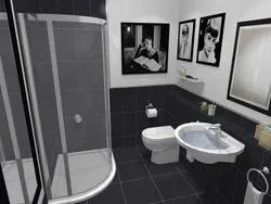 Photo of black and white bathtubs with showers