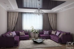 Lilac gray living room photo