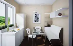 Дизайн маленькой кухни с угловым диваном