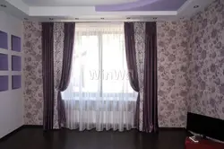 How to choose curtains for the living room according to the color of the wallpaper photo