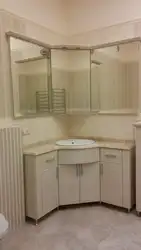 Угловая шкаф для ванны комнаты фото