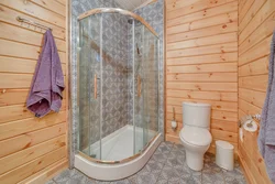 Bathroom With Shower In The Country House Photo