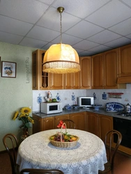 Ceiling lamps in the kitchen in the interior
