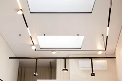 Track lamp for suspended ceiling in the hallway photo