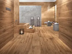 Laminate flooring in the bathroom photo on the wall