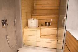 Sauna in the apartment in the bathroom photo