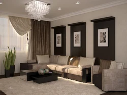 Дизайн квартиры с коричневой мебелью