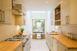 Design Of A Narrow Kitchen 2 By 4 Meters Photo With A Window