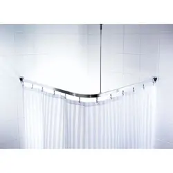 Curtain for corner bath photo