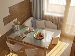 Интерьер маленькой кухни с диваном фото