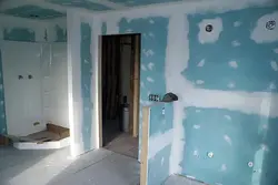 Bathroom walls with plasterboard photo