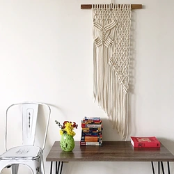 Macrame in the interior of the apartment kitchen