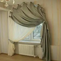 Короткие шторы в гостиную в современном стиле фото