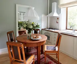 Round kitchen table for a small kitchen photo