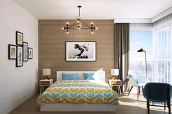 Bedroom design in a corner room photo
