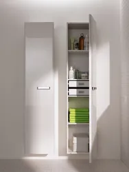 Встроенный шкаф в ванной комнате фото