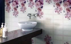 Кафель цветы ванна фото