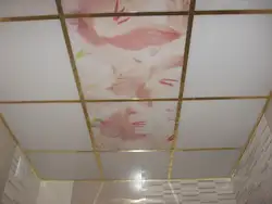 Panel ceiling design in the kitchen