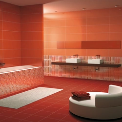 Терракотовая ванная комната дизайн