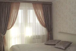 Curtains for the bedroom in a modern style photo design