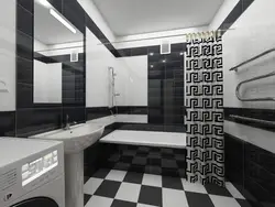 Black bathroom design in Khrushchev