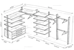 Дизайн гардеробной чертежи