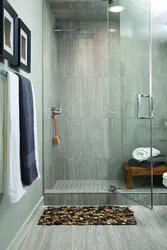 Bathroom design with shower drain
