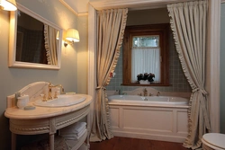 Bathroom design bath curtain photo