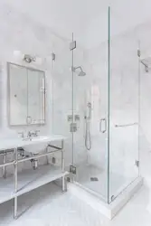 Дизайн Ванной С Душевой И Туалетом В Мраморе