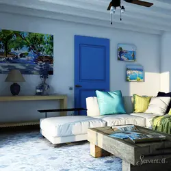 Living room in Mediterranean style photo