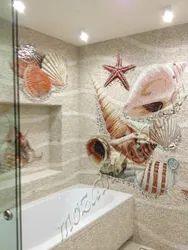 Bathroom design with seashells