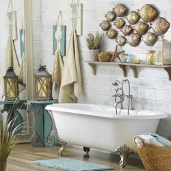 Bathroom design with seashells