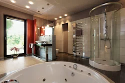 Bathroom Design With Jacuzzi And Shower