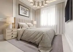 Interior Of A Wooden Bedroom In Light Colors