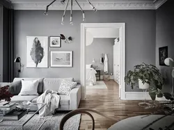 Photo of an apartment with gray finishing