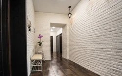 Plaster bricks in the hallway photo