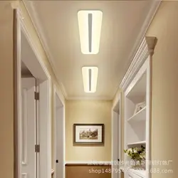 Photo of the ceiling of a narrow hallway