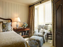 Combination of curtains and wallpaper by color photo bedroom