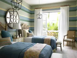 Спальня в морском стиле дизайн