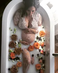 Photo in a milk bath