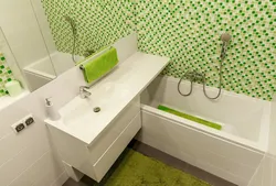 Bathroom design photo for a small bath on a budget