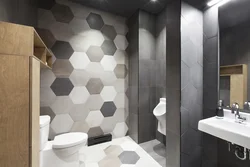 Honeycomb tiles for the bathroom in the interior