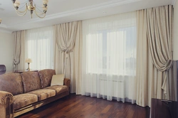 Curtain design for living room for two windows