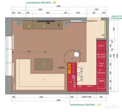 Кухня гостиная планировка дизайн проект